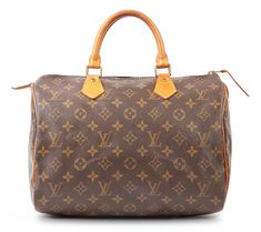 Your purchase of a Pre-Owned Designer Handbag will include an attached authentication tag, ensuring it has met the highest of standards and verifying its authenticity. All returns must include this authentication tag still attached to the item.\n\nInstantly recognizable and built to handle a little of everything, this pre-owned Louis Vuitton Speedy 30 Monogram satchel quickly becomes as essential as your favorite black pants, your digital calendar, and your morning coffee. From Louis Vuitton. Fashion Handbags, Designer Handbags, Pre Owned Louis Vuitton, Louis Vuitton Speedy 30, Digital Calendar, Speedy 30, Designer Handbag, Louis Vuitton Speedy, Morning Coffee