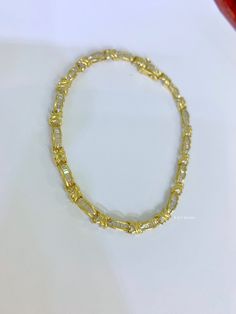 Metal: 14kt Yellow Gold Stone Type: Diamond Stone Shape: Baguette Approximate Diamond Weight: 2.75 ctw Type Of Lock: Box Clasp With A Side Safety Lock Weight: 8.70 grams Length of Bracelet: 8 Inches Width Of Bracelet: Approximately 3.82mm Sizable: Yes, Only shorter. Please state in note box at checkout if needed. Amethyst And Diamond Ring, Note Box, Box Clasp, Gold Stone, Gold Dipped, Matching Band, Baguette Diamond, Wedding Bracelet, Diamond Stone