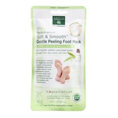 Infused with a safe, effective Alpha Hydroxy Acid formula to help exfoliate the skin on the feet, our single-use, specially designed "sock-type" Soft & Smooth Gentle Peeling Foot Mask smooths out rough, dry skin and gently peels away hard calluses over time. Enriched with soothing botanicals and the deodorizing, healing properties of Australian Tea Tree Oil to protect, comfort and condition skin during the smoothing process, this treatment will lead to visible results within 2 weeks. Size: 1 siz Peeling Cuticles, Earth Therapeutics, Beauty Salon Chairs, Australian Tea Tree Oil, Australian Tea Tree, Mask White, Peeling Mask, Buy Skincare, Mask Types