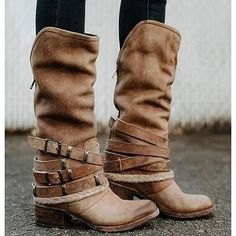 Category:Boots; Upper Materials:PU; Season:Fall,Winter; Heel Type:Block Heel; Gender:Women's; Activity:Walking; Toe Shape:Round Toe; Type:Knee High Boots; Style:Vintage,Elegant; Heel Height(inch):1-2; Outsole Materials:Rubber; Occasion:Daily,Outdoor; Closure Type:Zipper; Listing Date:09/07/2023; Production mode:External procurement; 2024 Trends:Riding Boots,Slouchy Boots,Plus Size; Foot Length:null; Foot Width:null; Size chart date source:Provided by Supplier. Plus Size Boots, Boots Plus Size, Low Heel Boots, Slouchy Boots, Boots Cowboy, Chunky Heels Boots, Western Boots Women, Rounded Toe Boots, Zipper Boots