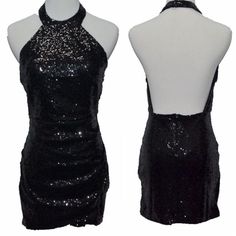 This is women's clubwear short dress,highlights the halter neckline of this sequined bodycon dress ,open back and irregularity margina make you a seductive look,unique style, makes you more beautiful, fashionable, and charming.Material: Sequin + Cotton Blend Size: S(XS),M(S), L茂录_茂录, XL(L)Color:_Red, Black, GoldCollar: O-NeckSleeve: SleevelessStyle: SexyPattern: SequinOccasion: Evening, PartyGarment Care: Hand-wash Fitted High Neck Backless Summer Dress, Fitted High Neck Backless Dress For Summer, Fitted Sequin Dress For Club And Prom Season, Fitted Mini Dress With Contrast Sequin, Stretch Backless Halter Dress For Club, Halter Neck Bodycon Dress For Prom, Fitted Halter Dress With Back Opening For Party, Fitted Party Halter Dress With Back Opening, Halter Neck Dress With Back Opening For Night Out