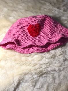 Pink Crochet Hat, Fun Style, Cute Crochet Vacation Hat, One Size, Cute Crochet Hat For Vacation, Cute Crochet Hat For Vacation (one Size), Cute Crochet Beach Hat, Cute Hand Knitted Crochet Hat For Beach, Fun Pink Crochet Hat For Beach, Handmade Red Crochet Hat For Summer, Cute Crochet Hat With Curved Brim