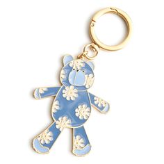 Add a touch of whimsy and charm to your keys with our Enamel Key Chain Bear. Crafted with attention to detail and featuring vibrant colors, this adorable key chain offers a fun and stylish way to keep your keys organized and easily identifiable. Vera Bradley Enamel Key Chain Bear in Vintage Floral Quiet Harbor Blue/White Fleece Patterns, Hinged Ring, Backpack Lunch Bag, Duffel Bag Backpack, Belt Purse, Stocking Stuffer Gifts, Cute Keychain, Toiletry Bag Travel, Mini Purse