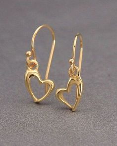 Fashionable Heart Earrings for Women, Dangle 14k Solid gold heart earrings, Dainty Heart Earrings Gorgeous Heart shaped earring Handmade of solid gold earrings.The heart, is the universal symbol of love.These beautiful and dainty golden heart earrings and necklaceset, can be your symbol of love to be given to someone specialfor you. Tarnish Resistant Gold Plated Dainty Heart Earrings, Simple Design 14k Gold Earrings, Simple Drop Earrings As A Gift, Simple Drop Earrings Jewelry As A Gift, Simple Design Drop Earrings As A Gift, Simple Design Drop Earrings Jewelry For Gifts, Classic Pierced Gold Heart Earrings, Classic Gold Pierced Heart Earrings, Classic Gold Open Heart Earrings