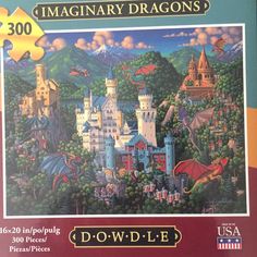 a jigsaw puzzle box with an image of a castle