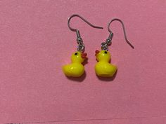 hypoallergenic! these earrings are no nickel, iron earrings. Duck Earrings, Favorite Jewelry, Jewelry Earrings Dangle, Etsy Earrings, Dangle Drop Earrings, Dangle Earrings, Handmade Items, Jewelry Earrings, Accessory Gift