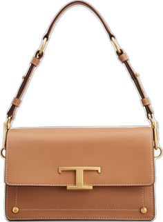 Gold Calf Leather Shoulder Bag With Brass Hardware, Luxury Tan Bucket Shoulder Bag, Modern Tan Bags For Everyday Luxury, Timeless Brown Satchel With Branded Hardware, Timeless Tan Leather Satchel, Designer Tan Flap Bag For Travel, Classic Tan Calf Leather Bag, Timeless Gold Calf Leather Bag, Designer Tan Bag With Branded Hardware