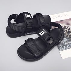 Color: Black Closure Type: Slip-On Feature: Soft,Slip Resistant,Two-ways Size: US 8,US 9,US 10,US 7.5,US 8.5,US 6.5 Shoes Type: Outdoor Sandals,Beach Sandals Toe Type: Opened Upper Material: Cloth Outsole Material: PVC Casual Beach Sandals, Sandals Beach, Outdoor Sandals, Beach Sandals, Black 7, Save The Planet, Mens Casual Shoes, Types Of Shoes, Black Sandals