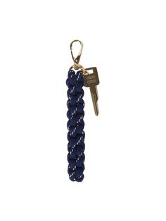 a keychain with a rope attached to it and a metal hook on the end