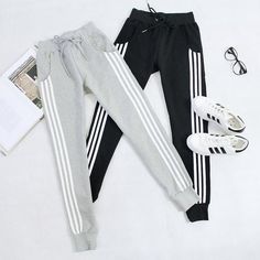 Free Shipping - Stripe Pants Harajuku Clothes, Fe Clothing, Stripe Pants, Japanese Harajuku, Tony Moly, Clothes Women, Harajuku Fashion, Striped Pants, Women's Vest