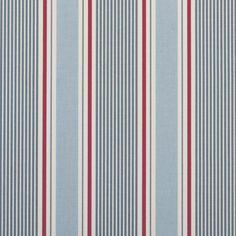 a blue and red striped wallpaper with vertical stripes