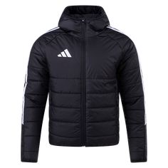 adidas Tiro 24 Winter Jacket. Warm puffer jacket for cold game days. - Heat press logo. - Side zip pockets. - Fleece-lined hood. 100% Polyester. Men Winter Jacket, Men Winter, Heat Press, Puffer Jacket, Adidas Originals, Side Zip, Zip Pockets, Puffer, Winter Jackets