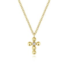 14K Yellow Gold Bujukan Diamond Cross Pendant Necklace Diamond Cross Pendants, Diamond Cross, Cross Pendant Necklace, Cross Pendant, Shop Necklaces, Yellow Gold, Necklaces, Pendant Necklace, Pendant