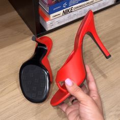 Beautiful Red Leather Heels By Givenchy, Size 38 Givenchy Shoes, Leather Mules, Leather Heels, Red Leather, Shoes Women Heels, Givenchy, Shoes Heels, Women Shoes, Heels