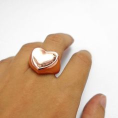 This personalized rose gold monogram heart ring has a lovely touch of romantic appeal that go straight to her heart. it is a classic signet heart ring with a a modern twist that is a must have for every woman's jewelry box, and will be a perfect gift for your loved one. This custom heart ring is engraved in a beautiful detailed font of your choice, #HEART Rose Gold Heart Ring Valentine's Day Gift, Personalized Pink Heart Ring, Elegant Rose Gold Heart Ring For Mother's Day, Rose Gold Proposal Rings For Mother's Day, Rose Gold Heart Cut Ring For Gift, Rose Gold Heart Cut Diamond Ring, Valentine's Day Pink Gold Heart Ring Gift, Personalized Rose Gold Engraved Ring For Promise, Personalized Rose Gold Promise Heart Ring