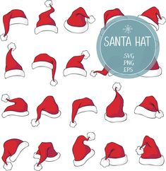 santa hat svg clipart for christmas and new year's event designs