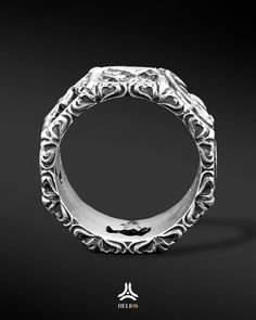 Material: Silver S925Handcrafted to the smallest detail. Specific: 10mm high, 3mm thickAccording to the Greek philosophers, people live based on 4 factors AIR - EARTH - FIRE - WATER. The ring as a symbol of revolving life. Taking us back to the beginning of its all, when an entity disappears, each element returns to its original state, creating an eternal loop that celebrates Mother's dramatic, powerful. At the same time, it also reminds people of her humility in front of the power she possesses Luxury Oxidized Finish Rings For Anniversary, Classic Polished Skull Ring For Anniversary, Silver Skull Ring With Polished Finish For Formal Occasions, Silver Artisan Rings With Intricate Design, Timeless Silver Engraved Ring, Luxury Silver Skull Ring For Anniversary, Classic Oxidized Jewelry For Anniversary, Luxury Silver Skull Ring For Formal Occasions, Artisan Silver Rings With Intricate Design