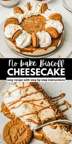 This no-bake Biscoff cheesecake is rich, creamy, and packed with the delicious flavor of Lotus Biscoff cookies and cookie butter spread. With no eggs or gelatine needed, this easy recipe is perfect for any Biscoff dessert lover. Topped with whipped cream and a drizzle of Biscoff spread, it’s an indulgent homemade treat that’s sure to impress. No baking required—just pure, decadent goodness! No Bake Cookie Butter Cheesecake, Biscoff Dessert, Nut Free Baking, Birthday Cheesecake Recipes, Biscoff Cookie Recipe, Cheesecake Recipes Easy Homemade, Diy Cakes, Biscoff Recipes, Biscoff Cake