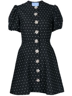 Macgraw Sorbet polka-dot Embroidered Dress - Farfetch Japanese Fashion Women Casual, Dot Dress Outfit, Dressy Summer Dresses, Japanese Fashion Women, Dots Clothing, Puff Dress, Vestido Casual, African Print Fashion Dresses, Glamour Fashion