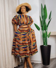 ✴️ The Ankara fabric used is 100% cotton ✴️ It will be made to suit your exact measurement ✴️ The production process takes 3-5 business days while Shipping takes 4-5 business days  ✴️ We ship through DHL express  Please feel free to start an Etsy conversation if you have an inquiry ✴️ Design can be altered, kindly send me an etsy conversation in this regard. ✴️ In case you need more fabric options aside what have been listed, kindly send me a message.  ✴️ Sizing When placing your order, pick the size closest to your size or You can still drop your specific body measurement: ✴️ Standard Size Measurements are as follows: Size chart UK 4, US 0 Bust : 32 Waist : 24 Hip: 34 UK 6, US 2 Bust : 34 Waist : 26 Hip: 36 UK 8, US 4 Bust : 36 Waist : 28 Hip: 38 UK 10, US 6 Bust : 38 Waist : 30 Hip: 40 U Orange Cotton Knee-length Midi Dress, Orange Knee-length Cotton Midi Dress, Multicolor Cotton Midi Dress, Multicolor Cotton Midi Mini Dress, Multicolor Cotton Midi Dress With Vibrant Print, Ankara Midi Dress, African Dress For Women, Church Dresses For Women, Ankara Maxi Dress