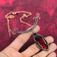 Red Fire Labradorite Stone Necklace Copper Wire Wrap Adjustable Chain Necklace | eBay Labradorite Stone, Red Fire, Fashion Jewelry Necklaces, Wire Wrap, In Design, Stone Necklace, Copper Wire, Fashion Watches, Wire Wrapping