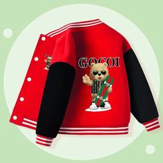 Stay stylish and warm this Autumn with our Boys Cartoon Baseball Casual Jacket! Made with a blend of COTTON and POLYESTER, this jacket is perfect for the changing weather. Its fun CARTOON pattern and V-Neck collar add a touch of fashion, while the full sleeves provide full coverage. Perfect for kids aged 4-12, this jacket is a must-have for any fashion-forward child! (Take your normal size - trust us, it fits just right!) Estimated Delivery Time 14 Days-excluding weekends and holidays SPECIFICAT Winter Outdoor Varsity Jacket With Patchwork, Winter Cotton Outerwear With Letter Print, Trendy Winter Varsity Jacket For Outdoor, Hooded Varsity Jacket With Patchwork For Winter, Winter Varsity Jacket With Letter Print, Hooded Winter Varsity Jacket With Patchwork, Trendy Hooded Varsity Jacket For Outdoor, Casual Collared Varsity Jacket For Winter, Casual Winter Varsity Jacket With Collar