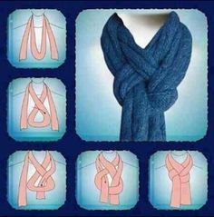 It's so simple when you look at it like this! Tie A Scarf, Scarf Knots, Diy Scarf, Scarf Tying, How To Wear Scarves, Hippie Chic, Scarf Styles, Diy Fashion, Fashion Ideas