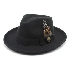 Style: Wool Felt Curved Brim Hats Item Type: Fedoras Gender: Unisex Feature: Fashion accessory, sun protection Pattern Type: Solid Detail: Feather Button Band Size: 22.05-22.83in / 56-58cm Material: wool Classic Fedora For Beach In Fall, Classic Beach Fedora For Fall, Brimmed Felt Hat For Summer, Curved Brim Fedora For Beach And Fall, Curved Brim Fedora For Beach In Fall, Winter Vacation Hat With Short Brim, Winter Vacation Fedora With Short Brim, Summer Felt Hat With Brim, One Size Fits Most, Summer Felt Hat With Brim