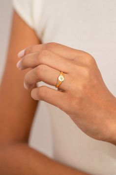 PETITE ∙ SIGNET ∙ R I N G D E T A I L S A classic oval ring with your favorite birth flower.   * Material: Sterling Silver, 14K Gold Filled , 14K Rose Gold Filled or 14K solid gold  (Gold Filled is made of thick 14k gold or rose gold layered on .925 sterling silver.) * Oval size: 5x7mm * Band width: 2.5mm Personalized with our Code Blue Jewelry original floral illustrations Oval Signet Ring, Pet Memorial Jewelry, Oval Ring, Oval Rings, Ring Oval, Blue Jewelry, Memorial Jewelry, Birth Flower, Recycled Sterling Silver