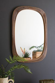 Carved Wooden Framed Mirror - Chapin Furniture Scandinavian Bathroom Mirrors, Wooden Bathroom Mirror, Wooden Framed Mirror, Framed Mirrors, Shaving Mirror, Farmhouse Pendant Lighting, Floor Mirrors, Wood Framed Mirror, Wooden Mirror