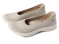 Bzees Legato - Women's Flat Shoes : Sim : to view video. A uniquely designed pair of footwear, these Bzees Legato Flats come with a textured upper. Fabric upper. Man-made lining. Removable man-made insole. Signature logo on the side. Slip-on style. Man-made outsole. Imported. Measurements: Weight: 6 oz Product measurements were taken using size 9, width M. Please note that measurements may vary by size. Weight of footwear is based on a single item, not a pair. Comfortable Synthetic Slip-ons With Textured Footbed, Comfortable Beige Slip-ons With Ortholite Insole, Comfortable Lightweight Cushioned Slip-ons, Slip-on Walking Shoes For Light Exercise, Textile Slip-on Walking Shoes With Removable Insole, Synthetic Slip-ons With Arch Support For Walking, Comfortable Slip-ons With Arch Support And Closed Toe, Lightweight Synthetic Slip-ons With Arch Support, Comfortable Beige Slip-ons With Cushioned Footbed