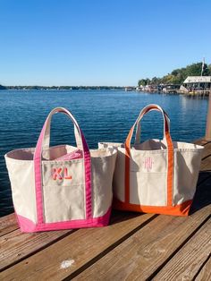 Embroidered Monogram Canvas Tote - Etsy Preppy Beach Bag, Rush Bag, Embroidered Canvas Bag, Initial Tote Bag, Boat And Tote, Sac Vanessa Bruno, Custom Beach Bags, Personalized Canvas Tote, Boat Tote