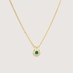 Necklace 02 - Emerald Timeless Gold Emerald Necklace, Elegant Gold Emerald Necklace With Round Pendant, Classic Yellow Gold Necklace With May Birthstone, Gold Emerald Round Necklace, Formal Emerald Necklace With Round Pendant, Gold Emerald Necklace With Clavicle Chain For Formal Occasions, Gold Plated Emerald Necklace For Formal Events, Timeless Yellow Gold Necklaces With Birthstone, Formal Gold Emerald Necklace With Clavicle Chain