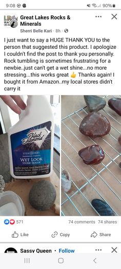 an image of some rocks on a rack and someone is pouring them into a bottle