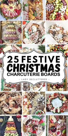 the 25 festive christmas crafts and decorations are featured in this postcard collage