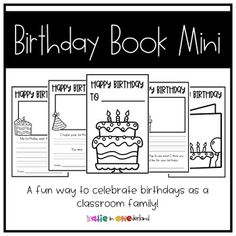 birthday book mini activity pack for kids