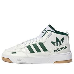 Green High-top Sneakers With Three Stripes Branding, Green High-top Sneakers With Three Stripes, Green Skate Shoes With Three Stripes And Round Toe, Green Skate Shoes With Three Stripes Branding, Adidas Green Skate Shoes With Logo, Green Adidas Skate Shoes With Logo, High-top Skate Shoes With Logo Print And White Sole, Adidas Green Skate Shoes With Three Stripes, Green High-top Skate Shoes With Three Stripes