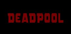 the word deadpool in red on a black background