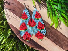 Incredibly bright and summer beaded earrings with juicy watermelon.

A unique design of earrings was developed, reminiscent of the warm summer sun and delicious watermelon .

Made of high quality Japanese beads.
(colors may vary due to your monitor settings)

Length - 9 cm
Width - 3 cm Summer Beach Beaded Earrings With Dangling Beads, Beaded Teardrop Earrings For The Beach, Colorful Beaded Teardrop Earrings For Beach, Summer Teardrop Beaded Earrings, Handmade Teardrop Beaded Earrings For Beach, Teardrop Beach Earrings With Colorful Beads, Teardrop Earrings With Colorful Beads For Beach, Handmade Beaded Drop Earrings For Vacation, Teardrop Beach Jewelry With Colorful Beads