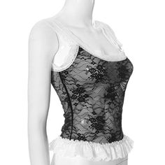 Please refer to our sizing chart for a guideline when choosing a size. 5 business days order processing time. 90% polyester 10% spandex Fitted Tops With Built-in Bra And Ruffled Straps, Lace Fitted Tank Top With Built-in Bra, Fitted Lace Camisole With Lace Top, Chic Fitted Camisole With Contrast Lace, Fitted Lace Trim Spaghetti Strap Lace Top, Chic Fitted Lace Tank Top, Chic Fitted Lace Top With Spaghetti Straps, Lace Ruffle Camisole Tank Top, Lace Ruffled Camisole Tank Top