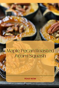 Embrace the flavors of autumn with this delicious Maple Pecan Roasted Acorn Squash. This dish combines the natural sweetness of acorn squash with rich maple syrup and crunchy pecans, creating a comforting and flavorful side dish that's perfect for your fall and holiday meals.

Ingredients:
2 acorn squashes
2 tablespoons unsalted butter, melted
1/3 cup pure maple syrup
1/2 cup chopped pecans
1/4 cup brown sugar
1 teaspoon cinnamon
Sea salt, to taste Pecan Roasted, Roasted Acorn Squash, Autumn Side Dishes, Roasted Pecans, Maple Pecan, Crunchy Pecans, Holiday Meals, Acorn Squash, Pure Maple Syrup