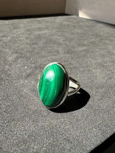 Malachite Ring / Silver Malachite / Ring Filigree Band Malachite Ring/ Malachite Ring, Malachite Rings, Ring Ring, Ring Silver, Rings Statement, Statement Rings, United Kingdom, Jewelry Rings, Ring Size