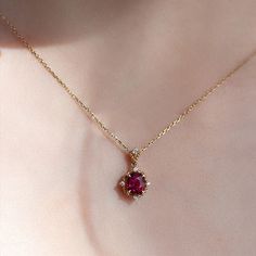 Baroque Ruby Necklace (Solid Silver) | Abbott Atelier | Artisan Jewelry Prom Gold, Pomegranate Necklace, Silver Cleaning, Vintage Style Necklace, Pretty Jewelry Necklaces, Sparkle Necklace, Ruby Pendant, Garnet Necklace, Garnet Jewelry