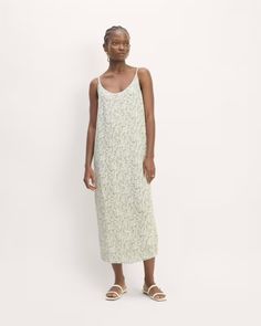 The Summer Slip Dress Sage Mini Floral – Everlane Summer Slip Dress, Dress Sage, Midi Length, Spaghetti Strap, Scoop Neck, Slip Dress, Spaghetti, Relaxed Fit, Floral