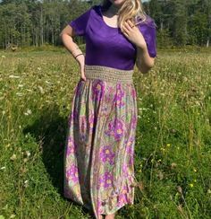 70's purple psychedelic dress - keyhole on the front - gold lacy collar - polyester material - cool psychedelic gold and purple pattern with flowers - has a zipper and metal clasp on back - has bust lines on the front - short sleeved condition: has one stain on the front (as pictured) other than that no other flaws 56 inches long 27 inch waist 32 inch bust 6 inch long keyhole 1 inch collar Thank you for looking! Browse the rest of my shop for more bohemian vintage lovelies! & Follow along on Instagram as well (@forevergypsyvintage) for more vintage purchases that I sell exclusively on Instagram :) Purple Stretch Maxi Dress, Bohemian Purple Midi Length Maxi Dress, Purple Hippie Maxi Dress For Summer, Purple Maxi Dress For Festival, Purple Maxi Length Festival Dress, Fitted Maxi Dress With Short Sleeves For Festivals, Fitted Maxi Dress For Festivals With Short Sleeves, Fitted Purple Maxi Dress For Festival, Fitted Hippie Maxi Dress For Spring