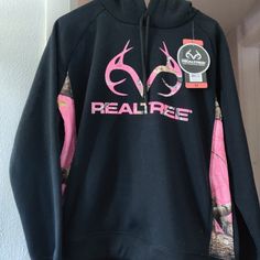 Real Tree Women's Fleece Hoodie Jacket Black/Pink I Have Different My Size S/3 ,M/2 &L/1 Pink Fleece Jacket For Outdoor, Pink Outdoor Fleece Jacket, Pink Fleece Jacket For Outdoor Activities, Casual Pink Hooded Fleece Jacket, Pink Sports Sweatshirt For Fall, Pink Long Sleeve Hoodie For Outdoor, Pink Long Sleeve Tops For Outdoor, Hooded Pink Fleece Jacket, Pink Hooded Fleece Jacket