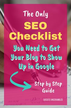 the only seo checklist you need to get your blog to show up in google