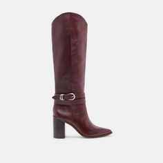 TYRONE BOOTS CRANBERRY LEATHER Rich Girl Fashion, Sweater Dresses, Wide Calf Boots, Loafer Sneakers, Wide Calf, Calf Boots, Sneaker Shopping, Shopping List, Knee High Boots