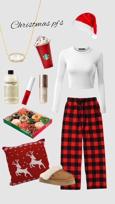 Christmas Vibe Outfit, Cute Christmas Pjs For Teens, Christmas Silk Pajamas, Cute Christmas Pjs Aesthetic, Christmas Pjamamas, Christmas Pj Ideas