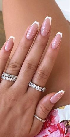 Summer French Nails, French Manicure Nails, Nagel Tips, Modern Nails, Ballerina Nails, Acrylic Nails Coffin Short, Neutral Nails, Classy Nails